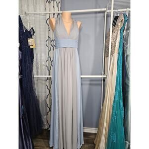 Cornflower Poly Chiffon Bridesmaid Dress B2 Jasmine Size 6